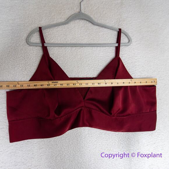 New! Eloquii  red satin bralette top, women plus size 28 - Picture 4 of 10